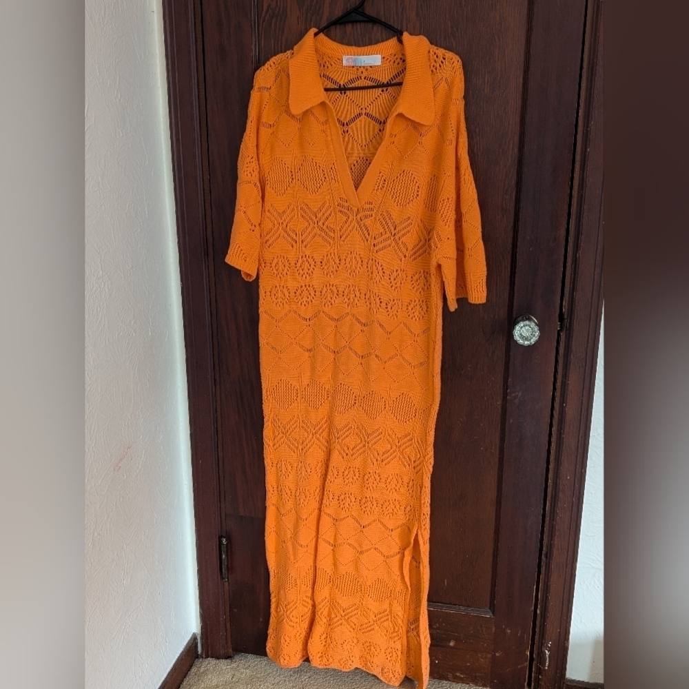 Free People Beach Islamorada Sweater Dress/Swim Cover Up Size Large - Picture 2 of 8